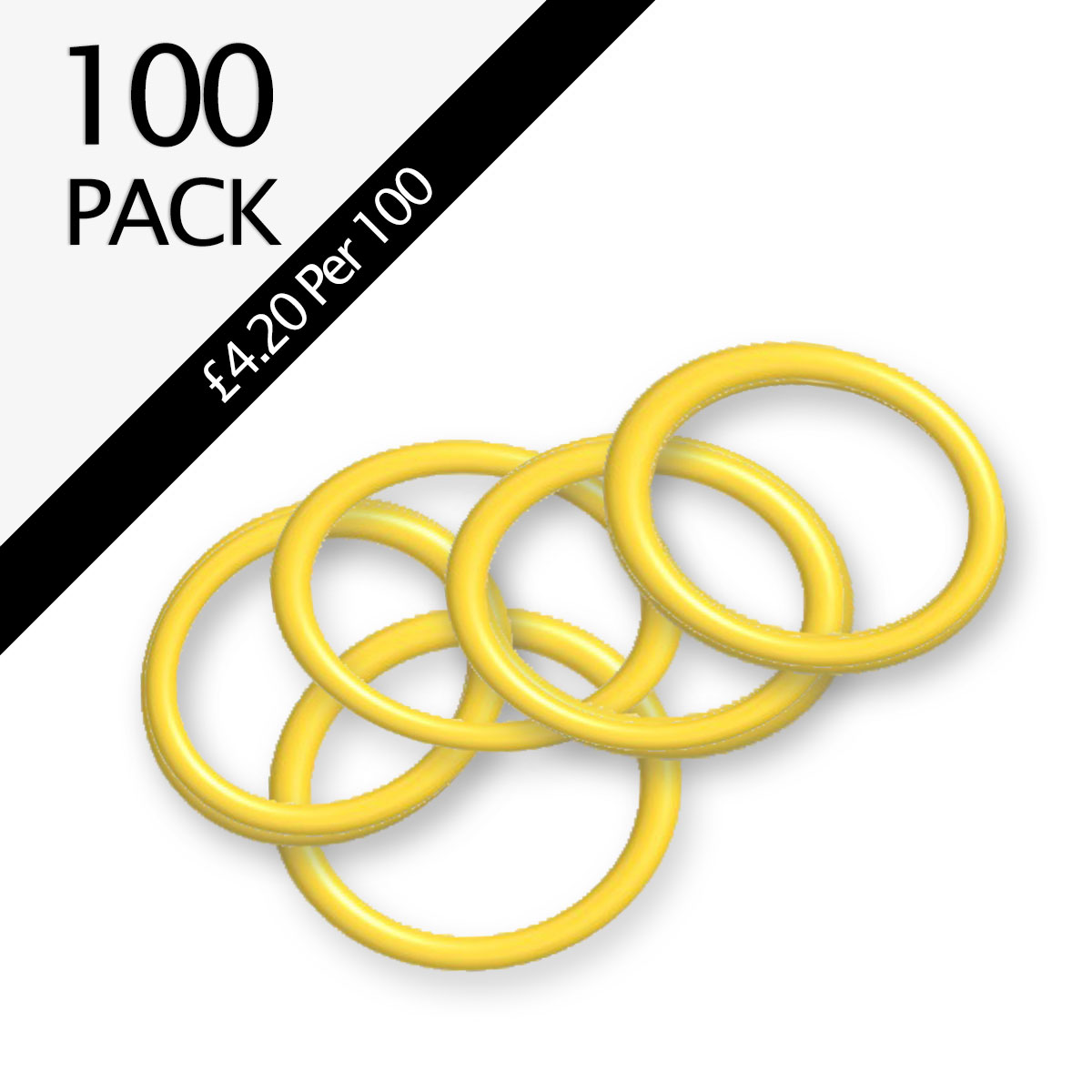 Nitrile Rubber Yellow 11mm O-Rings - Pack of 100 £3.78